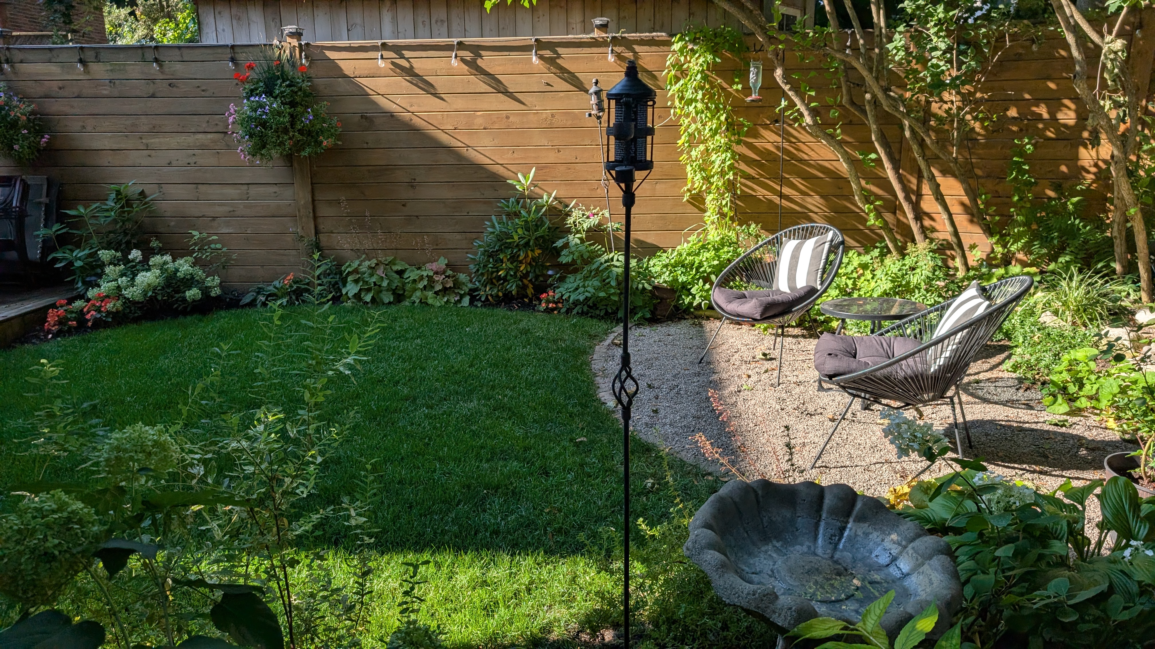 After: full garden view with seating area